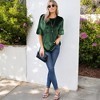 Amaryllis Women's Velvet Ruffle Sleeve Top Luxurious Soft Fabric Comfortable Relaxed Fit Stylish Versatile for Casual - 4 of 4
