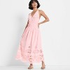 Women's Eyelet Maxi A-Line Dress - Future Collective - 3 of 3
