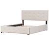 Whisen Elegant Design Queen Size Upholstered Platform Bed with 2 Drawers and Trundle - 3 of 4