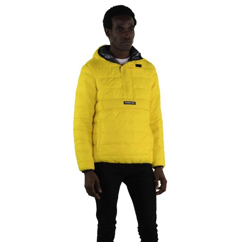 Mens puffer jacket yellow best sale