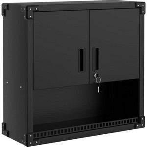 Metal Wall Cabinet with Lock and Adjustable Shelves, Space Saving Tool Cabinet Hanging Cabinet for Garage, Office, Kitchen, 30x80x77cm - 1 of 4
