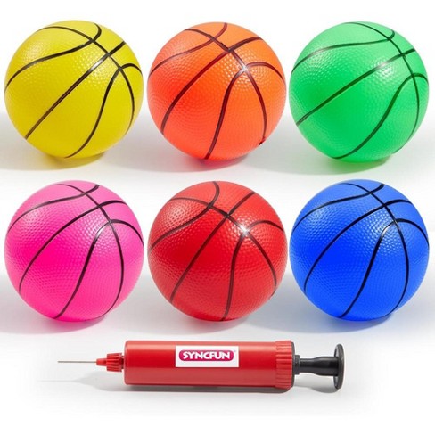 Syncfun 6 Pcs Mini Basketballs 5 In Colorful Small Basketball For Basketball Hoop Inflatable Rubber Ball Gift For Toddlers And Teenagers 6 Colors Target
