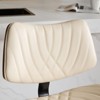 CAVINAS 25"-33.4"Bentwood Bar Stools,Set of 2,Mid-Century Modern Counter Height Barstools,360°Swivel Adjustable Height Chairs,Upholstered - 4 of 4