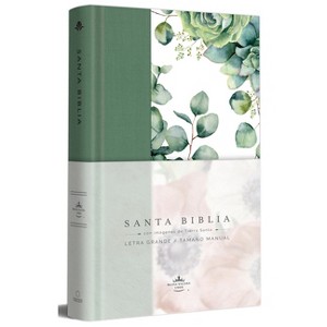 Biblia Rvr 1960 Letra Grande Tapa Dura Y Tela Verde Con Flores Tamaño Manual / Bible Rvr 1960 Handy Size Large Print Hardcover Cloth with Green - 1 of 1