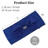 Unique Bargains Chair Sashes Bow Stretch Chair Cover Band with Buckle Slider 13.78"x5.91" Blue 10 Pcs - 2 of 4