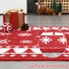 Christmas Snowflake Runner Rug 2x8 Washable Rug, Runner for Hallway Non Slip Soft  Xmas Floor Decor Low Pile Non-Shedding Rugs ,Red/Green/Blue/ - 4 of 4