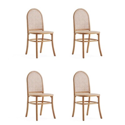 Paragon Nature Cane Sophisticated Wood and Rattan Dining Side Chair