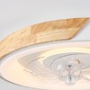 Rennnsan Solvrae 19" W Round Half - Wooden Modern LED Ceiling Fan in White - 4 of 4