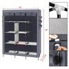 GustoWave 69" Storage Clothes Organizer, Portable Closet, Wardrobe Closet Organizer with Cover, Side Pockets, Large Capacity for Bedroom, Living Room - 2 of 4