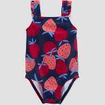 Carter's Just One You® Baby Girls' Strawberries One Piece Swimsuit - Blue