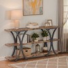 Hommoo 70.8" Console Table, Industrial Entryway Sofa Table with 3-Tier Shelves - 4 of 4