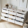 9 Drawer Dresser for Bedroom with Deep Storage, Modern Long Chest of Drawers, Wood Storage Cabinet Sideboard for Closet, Living Room, Hallway - 3 of 4