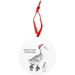 Pavilion Gift Company - Baby's First - Ducks - 4" Ceramic Ornament - Tree Ornaments - 1 of 4