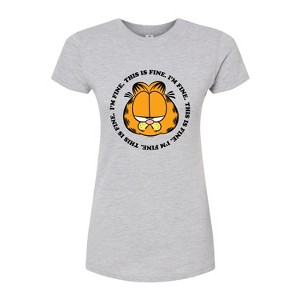 Women's - Garfield - I'm Fine This Is Fine Fitted Graphic T-Shirt - 1 of 3