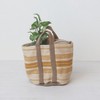 Storied Home Jute and Cotton Tote Bag with Stripes and Handles, Cream, Yellow, and Natural - 3 of 3