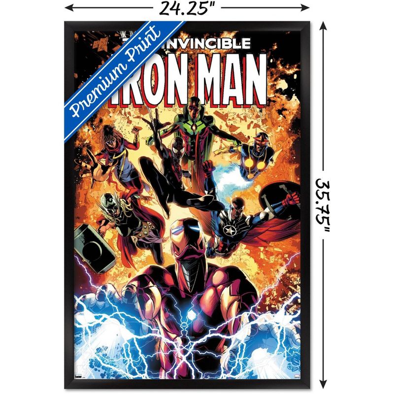 Trends International Marvel Comics - Iron Man - Invincible Iron Man #11 Framed Wall Poster Prints, 3 of 7