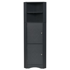 NicBex 61.02 Inch Corner Storage Cabinet,Tall Bathroom Storage Cabinet with Open Shelves and Doors for Living Room,Office - 1 of 4