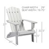 Infurnic Patio Accent Chairs, Folding Adirondack Chairs with Wide Armrests and High Back Support for Garden Backyard Patio, White, 29"*35"*37" - 4 of 4