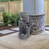 Alpine Corporation 32" 5-Tier Gray Fluted Pots Fountain: Outdoor LED-Lit Water Feature, Resin Crafted, Electric Powered - 4 of 4