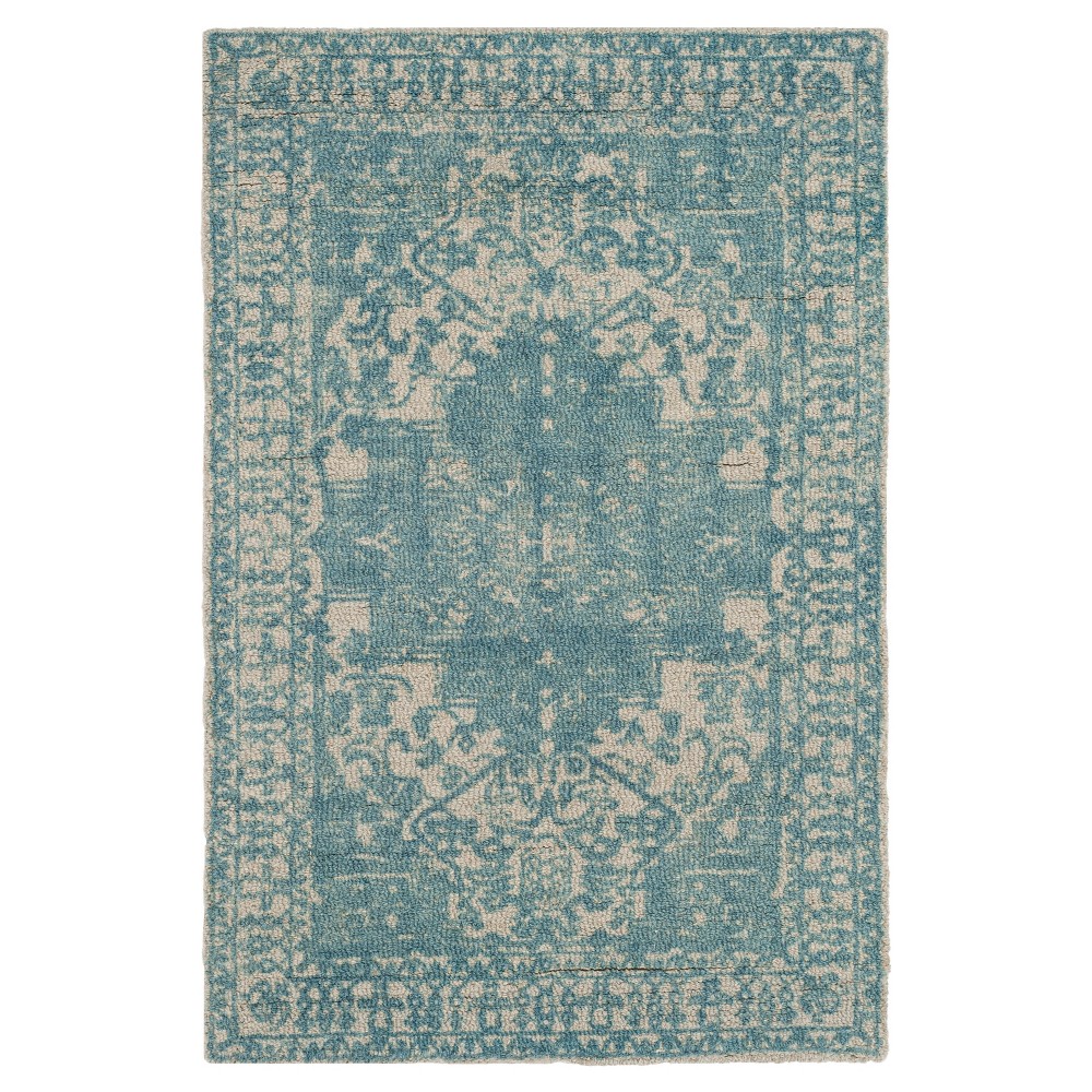 Restoration Vintage Rug - Ivory/Turquoise - (2'x3') - Safavieh