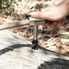 Bushcraft Hand Auger Wrench, Bushcraft Survival Tool Wood Auger Drill Manual Hole Maker W/Leather Case for Camping Outdoor Hiking Backpacking(Brown) - 2 of 4