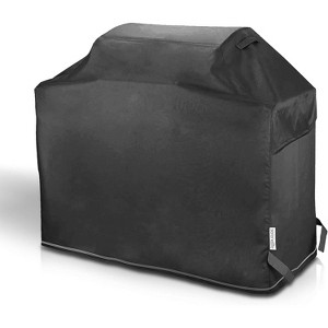 SereneLife Heavy Duty Waterproof BBQ Grill Cover - UV Resistant with Fabric Handles & Fastening Straps - SLGCS - 1 of 4