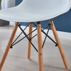 42.1in Wooden Round Dining Table, Circle Dining Room Table For 4-6, Modern White Wood Kitchen Table For Dining Room Kitchen Living Room - 3 of 4