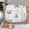 Sweet Jojo Designs Gender Neutral Baby Burp Cloths Sloth Blue Grey and White 3pc - 3 of 4