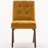 YOUNIKE Modern Upholstered Chair Dining Room Armless Kitchen Chairs Set of 4 Linen Fabric Chair Vanity with 4.7" Thick Cushion Wood V-Leg - 4 of 4