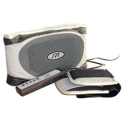 Sunpentown High Power Vibrating Massage Belt - Black/ Silver - Small