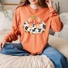 Simply Sage Market Cow Pumpkin Coquette Distressed Garment Dyed Long Sleeve - 2 of 4