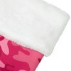 Northlight 18.5" Pink Camouflage Christmas Stocking with Pocket and White Faux Fur Cuff - 3 of 4