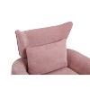 Pink Classic Mid-Century 360 Degree Swivel Armchair, Teddy Fabric - 3 of 4