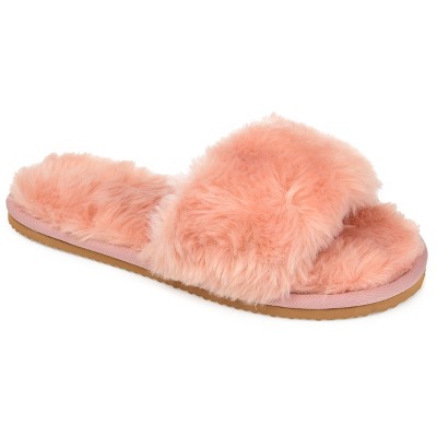 Journee Collection Womens Dawn Comfort Insole Slip On Slide Open Toe Slippers