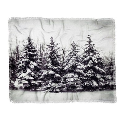 Chelsea Victoria Snow And Pines Woven Throw Blanket - Deny Designs