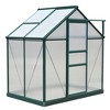 Outsunny Polycarbonate Greenhouse, Heavy Duty Outdoor Aluminum Walk-in Green House Kit with Vent & Door for Backyard Garden - 4 of 4