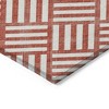 Red And Ivory Geometric Washable Indoor Outdoor Area Rug - 4 of 4