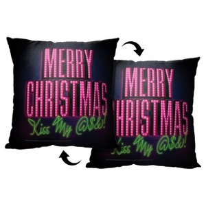 Warner Bros. Christmas Vacation Kiss My Ass Throw Pillow 18x18 Inches - 1 of 3