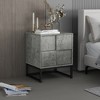 Adams Nightstand For Bed With Drawers,Storage Nightstand With 2 Drawers,Side Table With Drawers-The Pop Home - 2 of 4