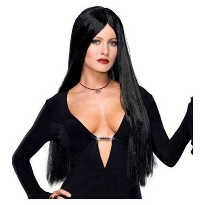 Rubies Deluxe Women's Morticia Addams Wig One Size Fits Most