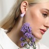 SOHI Women's Lavender The Small Dented Teardrop Stud Earrings - 4 of 4