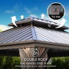 Kozyard Caesar Aluminum Hardtop Gazebo Metal Pavilion with Netting and Shaded Curtains for Patio, Backyard Deck - 4 of 4