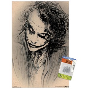 Trends International DC Comics Movie - The Dark Knight - The Joker - Sketch Unframed Wall Poster Prints - 1 of 4