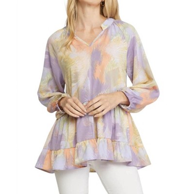 Women's V-Neck Tiered Top - entro