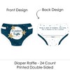 Big Dot of Happiness Twinkle Twinkle Little Star - Diaper Shaped Raffle Ticket Inserts - Baby Shower Activities - Diaper Raffle Game - Set of 24 - 2 of 4