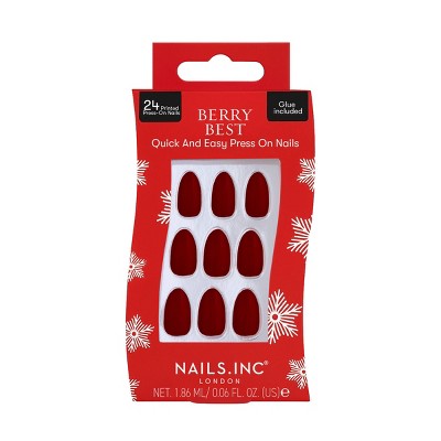 Nails Inc. Quick and Easy Press-On Nails - Berry Best - 24ct