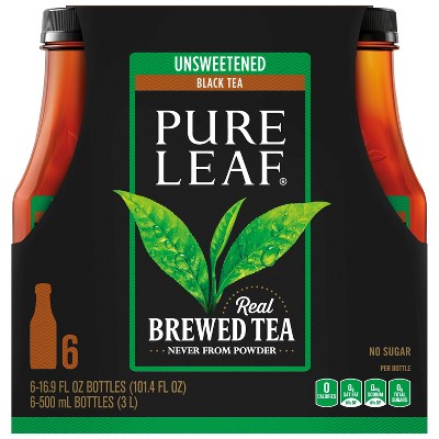 Pure Leaf Unsweetened Iced Tea - 6pk/16.9oz Bottles