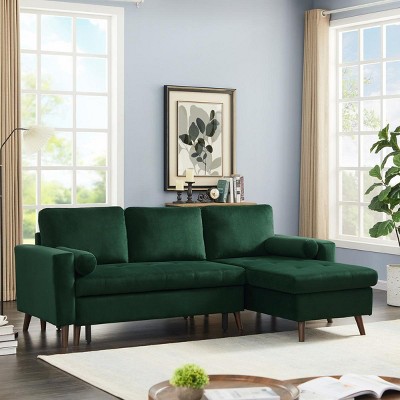 Streamdale 88" Reversible Pull Out Sleeper Sectional Storage Sofa Bed, Corner Sofa-Bed With Storage Chair