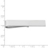 Black Bow Jewelry Rhodium Plated Sterling Silver Polished Tie Bar, 8 x 52mm - 2 of 3