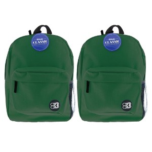 BAZIC Products® Classic Backpack 17" Green, Pack of 2 - 1 of 4